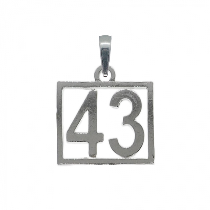 Pandantiv argint Cifra 43 numar norocos cifre aniversare 10254_3275 Dras [1]