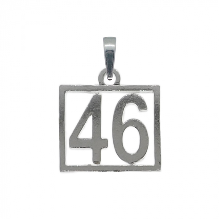 Pandantiv argint Cifra 46 numar norocos cifre aniversare 10254_6275 Dras [1]
