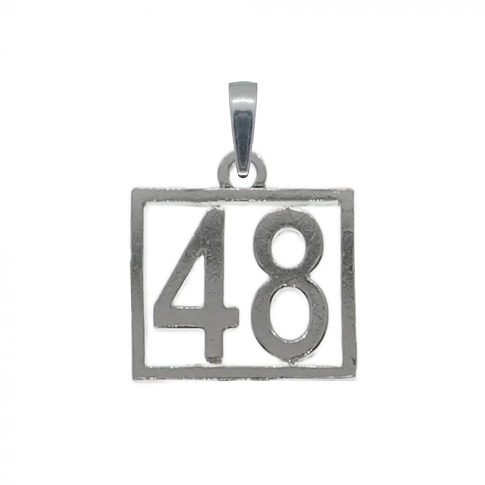 Pandantiv argint Cifra 48 numar norocos cifre aniversare 10254_8275 Dras [1]