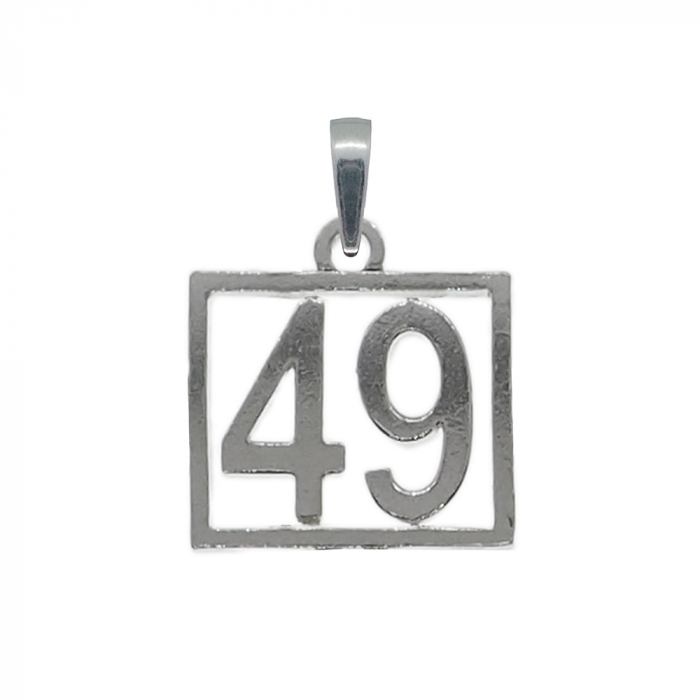 Pandantiv argint Cifra 49 numar norocos cifre aniversare 10254_9275 Dras [1]