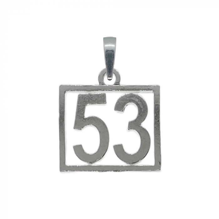 Pandantiv argint Cifra 53 numar norocos cifre aniversare 10255_3275 Dras [1]