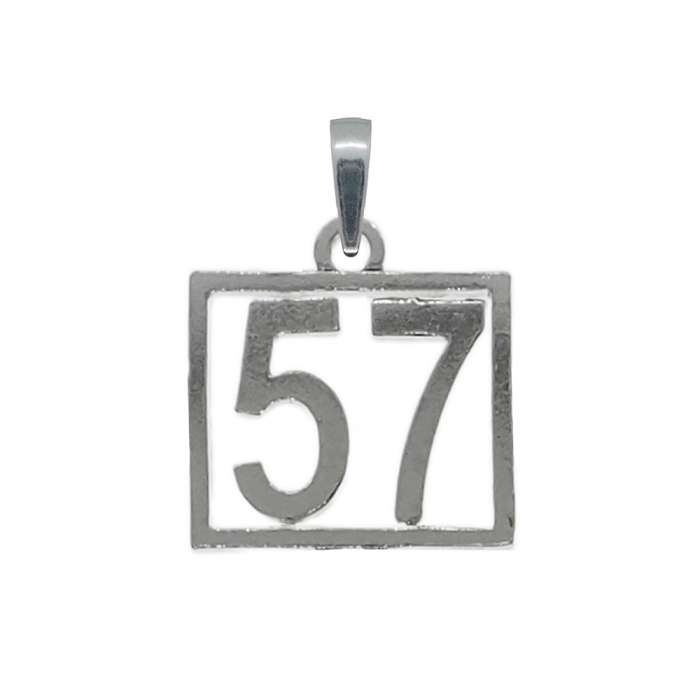 Pandantiv argint Cifra 57 numar norocos cifre aniversare 10255_7275 Dras [1]