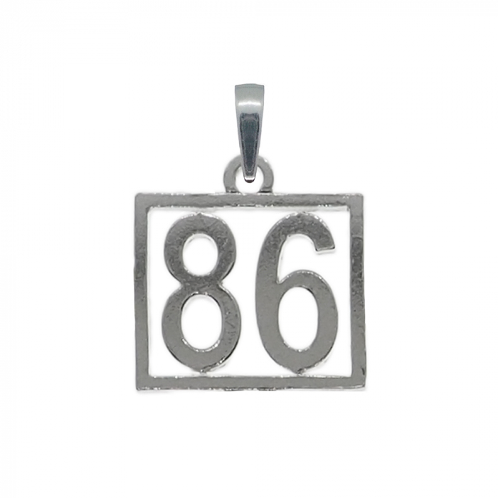 Pandantiv argint Cifra 86 numar norocos cifre aniversare 10248_6275 Dras [1]