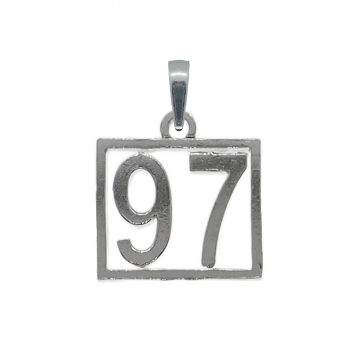 Pandantiv argint Cifra 97 numar norocos cifre aniversare 10249_7275 Dras [1]