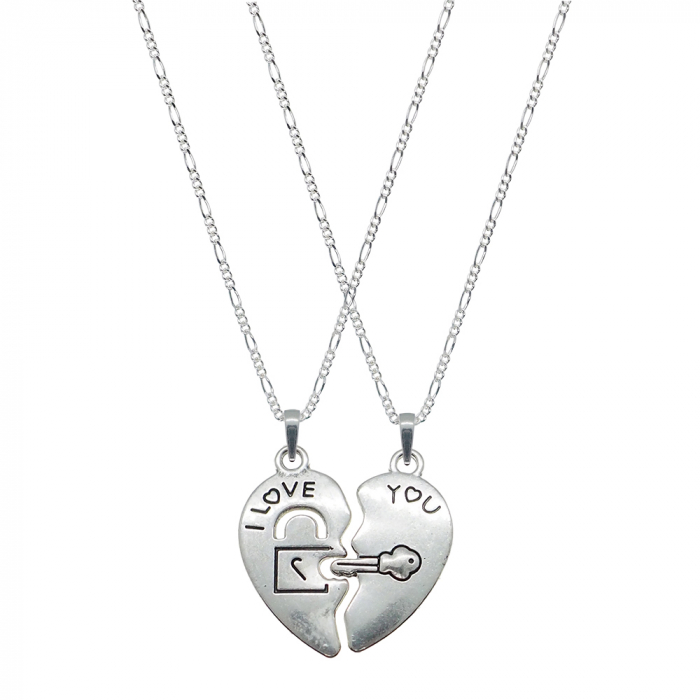 Set Lantisor argint personalizat pandantiv Inimioara I love you 10200FIG311060 Dras [1]