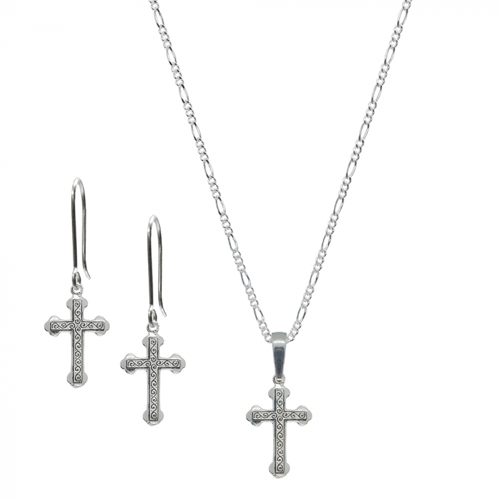 Set lantisor cercei argint Cruciulita 4183615 Dras [1]