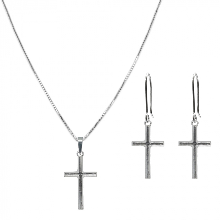 Set lantisor cercei argint Cruciulita 4204700 Dras [1]