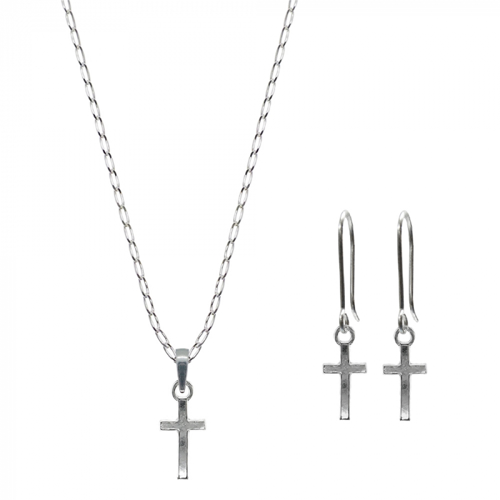 Set lantisor cercei argint Cruciulita 9354480 Dras [1]