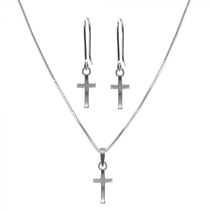 Set lantisor cercei argint Cruciulita 9354550 Dras [1]