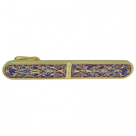 Toate produsele - Ac cravata Dras aurit model mov albastru 11094