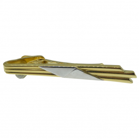 Bijuterii barbati - Ac cravata Dras galvanizat model partial aurit 11078