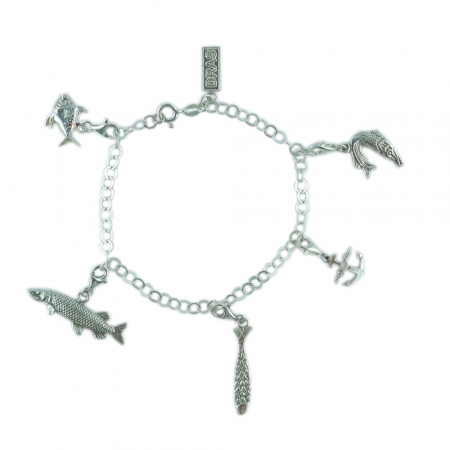 Bratari - Bratara argint ACVATICA personalizata 5 pandantive argint carabina: PESTI Ancora reglabila GIOTTO1490 Dras