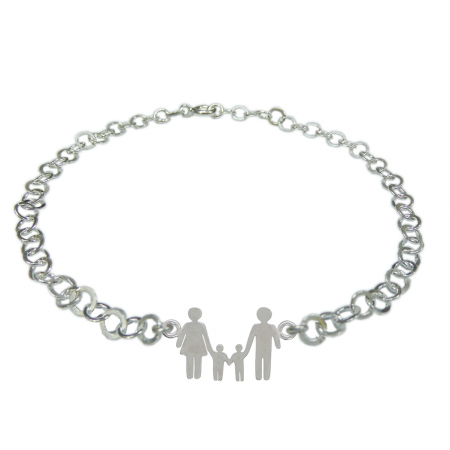 Cu tematica familie si prieteni - Bratara argint personalizata MAMA TATA COPIII argint reglabila 9412460 Dras