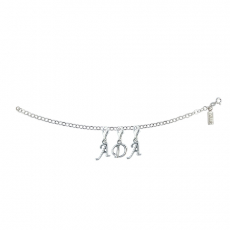 Cu nume - Bratara argint personalizata nume Ada pandantive litere argint carabina reglabila GIOTTO645 Dras