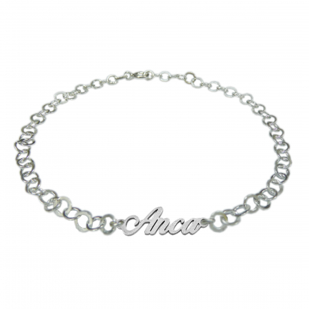 Cu nume - Bratara argint personalizata nume Anca argint reglabila 9430380 Dras