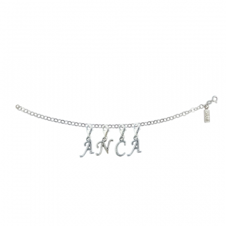 Cu nume - Bratara argint personalizata nume Anca pandantive litere argint carabina reglabila GIOTTO740 Dras