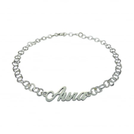 Cu nume - Bratara argint personalizata nume Aura argint reglabila 9418380 Dras