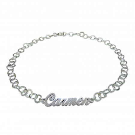 Bratari din argint: - Bratara argint personalizata nume Carmen argint reglabila 9445380 Dras