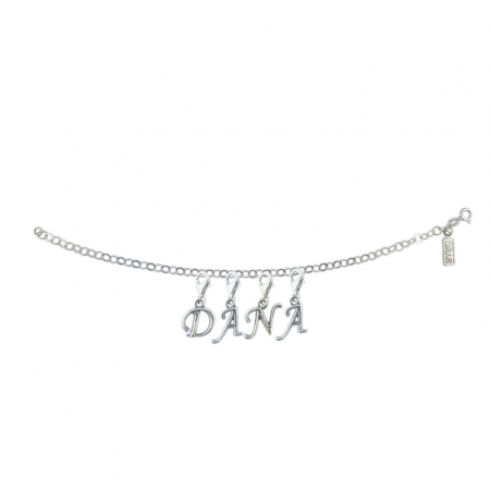 Toate produsele - Bratara argint personalizata nume Dana pandantive litere argint carabina reglabila GIOTTO775 Dras