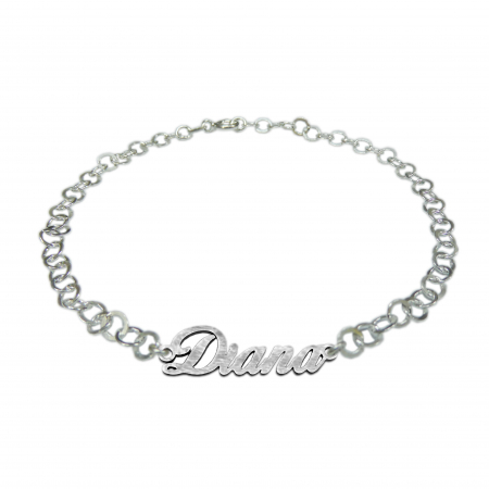 Cu nume - Bratara argint personalizata nume Diana argint reglabila 9419380 Dras