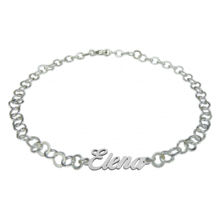 Bratari din argint: - Bratara argint personalizata nume Elena argint reglabila 9428380 Dras
