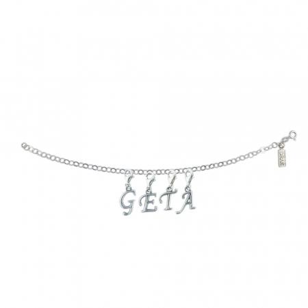 Cu nume - Bratara argint personalizata nume Geta pandantive litere argint carabina reglabila GIOTTO735 Dras