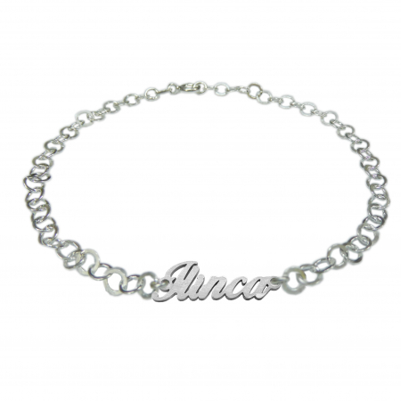 Bratari din argint: - Bratara argint personalizata nume Ilinca argint reglabila 9455380 Dras