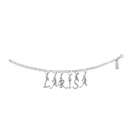 Toate produsele - Bratara argint personalizata nume Larisa pandantive litere argint carabina reglabila GIOTTO990 Dras
