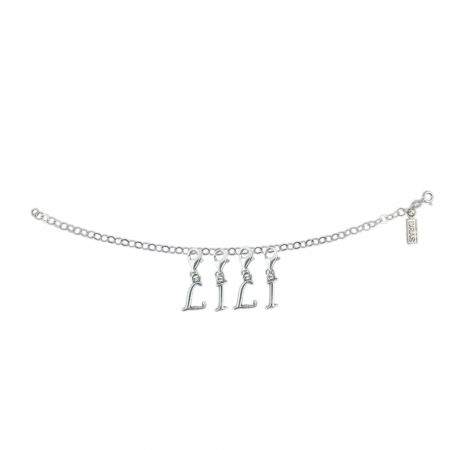 Cu nume - Bratara argint personalizata nume Lili pandantive litere argint carabina reglabila GIOTTO680 Dras