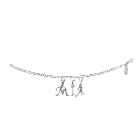 Cu nume - Bratara argint personalizata nume Mia pandantive litere argint carabina reglabila GIOTTO645 Dras