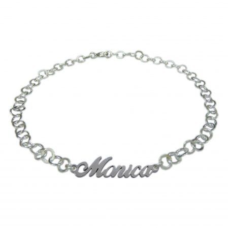 Bratari din argint: - Bratara argint personalizata nume Monica argint reglabila 9448380 Dras