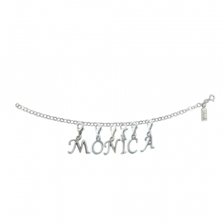Toate produsele - Bratara argint personalizata nume Monica pandantive litere argint carabina reglabila GIOTTO985 Dras