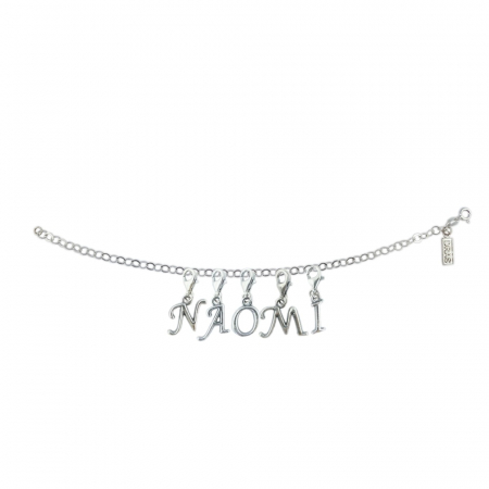 Toate produsele - Bratara argint personalizata nume Naomi pandantive litere argint carabina reglabila GIOTTO885 Dras