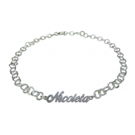 Bratari din argint: - Bratara argint personalizata nume Nicoleta argint reglabila 9447380 Dras