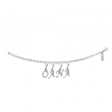 Toate produsele - Bratara argint personalizata nume Oana pandantive litere argint carabina reglabila GIOTTO750 Dras