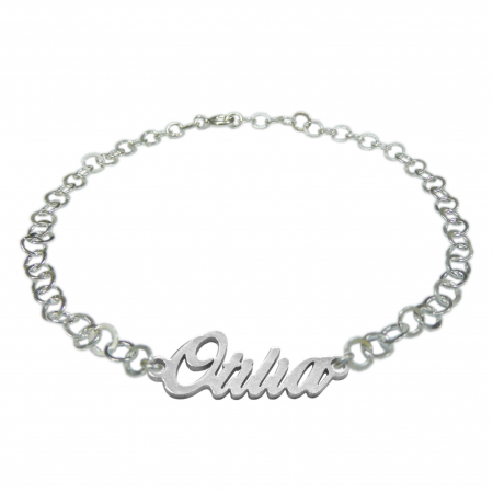 Bratari din argint: - Bratara argint personalizata nume Otilia argint reglabila 9454380 Dras