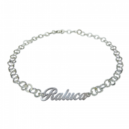 Cu nume - Bratara argint personalizata nume Raluca argint reglabila 9441380 Dras