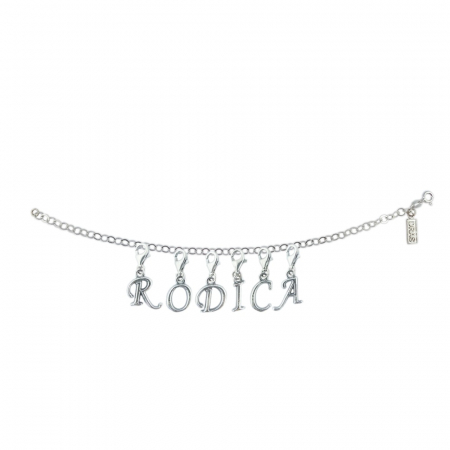 Toate produsele - Bratara argint personalizata nume Rodica pandantive litere argint carabina reglabila GIOTTO970 Dras