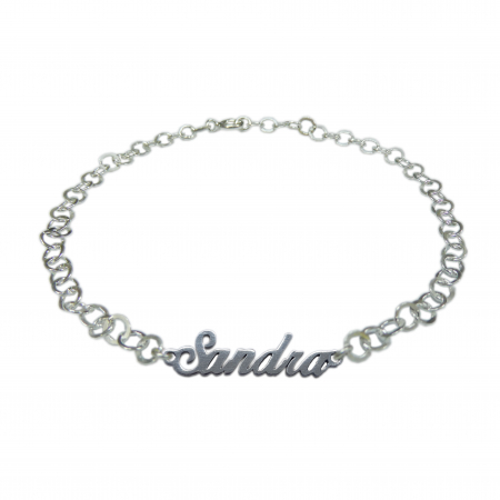 Cu nume - Bratara argint personalizata nume Sandra argint reglabila 9425380 Dras