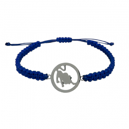 Bratari - Bratara snur albastru impletita manual personalizata zodie Leu argint zodiac european 9778160 Dras
