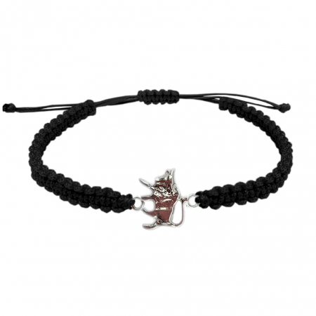 Bratari - Bratara snur negru impletit manual personalizata zodie Taur zodiac european argint 9237125 Dras
