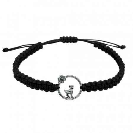 Cu zodiace - Bratara snur negru impletita manual personalizata zodie Berbec argint zodiac european 10144240 Dras