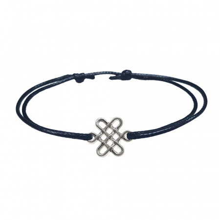 Cu talismane - Bratara snur negru personalizata Motiv celtic argint 10095200 Dras