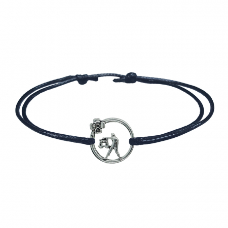 Bratari - Bratara snur negru personalizata zodie Balanta argint zodiac european 10150240 Dras