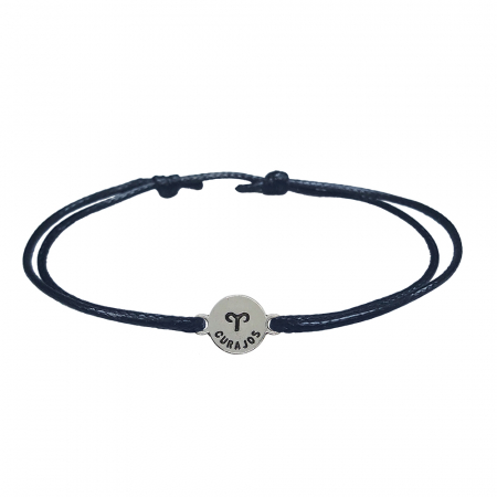 Bratara snur negru personalizata zodie Berbec argint zodiac european 9785100 Dras [1]