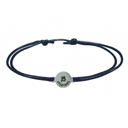 Bratara snur negru personalizata zodie Capricorn argint zodiac european 9782100 Dras [1]