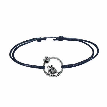 Bratari - Bratara snur negru personalizata zodie Leu argint zodiac european 10148240 Dras