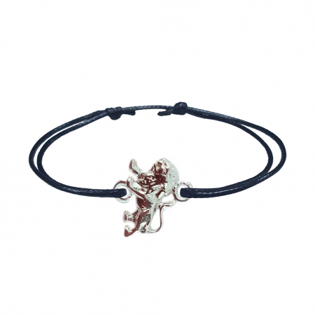 Bratari - Bratara snur negru personalizata zodie Leu zodiac european argint 9241135 Dras