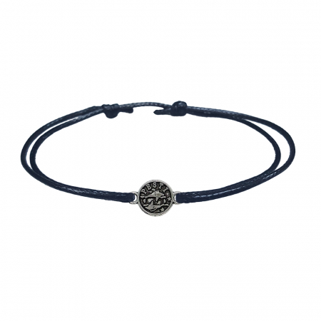 Bratari - Bratara snur negru personalizata zodie Pesti argint zodiac european 9784100 Dras