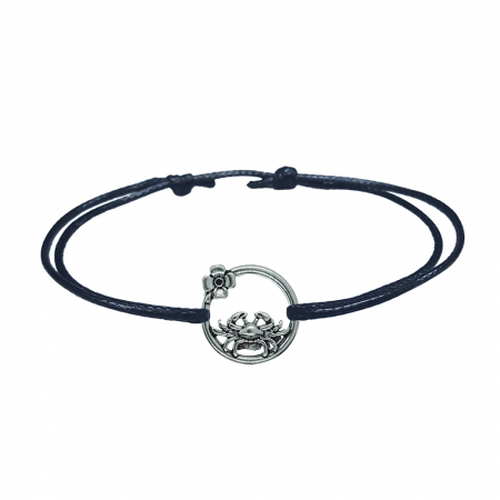 Bratari - Bratara snur negru personalizata zodie Rac argint zodiac european 10147240 Dras